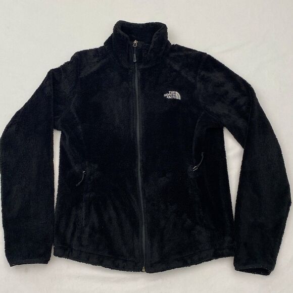The North Face Fleece Jacket Full Zip Womens Small Black Pockets Fuzzy Outdoor - Picture 1 of 12